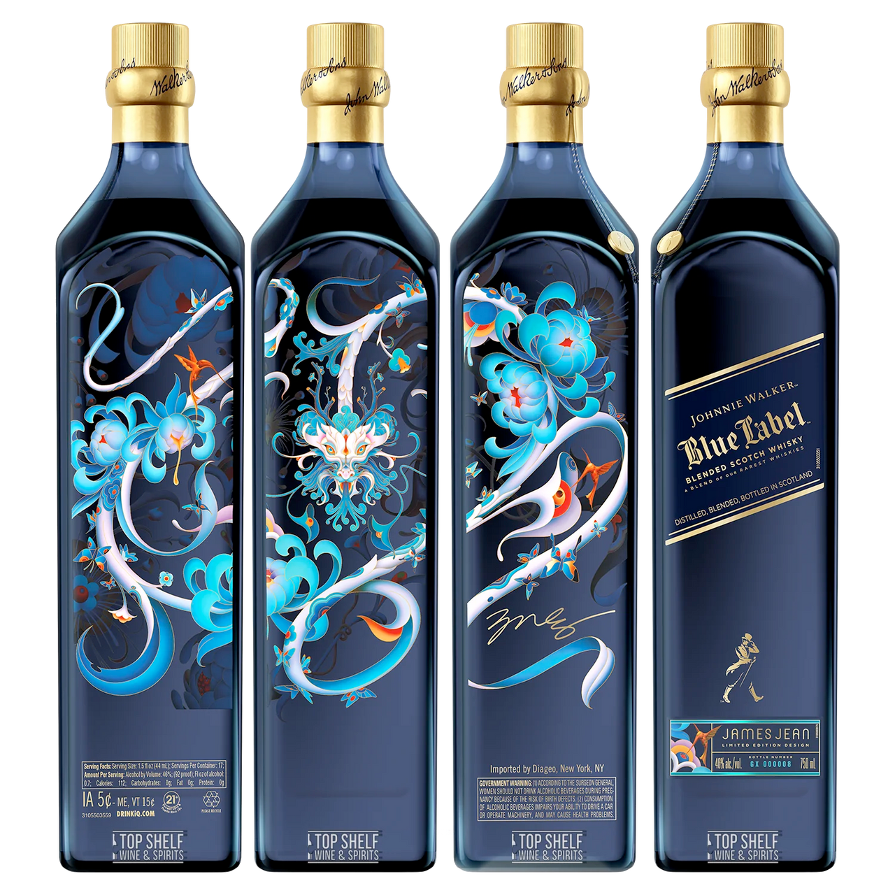 JOHNNIE WALKER NIEBIESKA ETYKIETA ROK DREWNIANEGO SMOKA