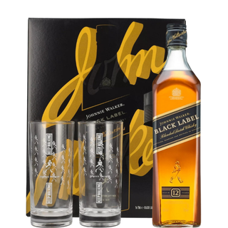 JOHNNIE WALKER BLACK LABEL Etui + 2 szklanki