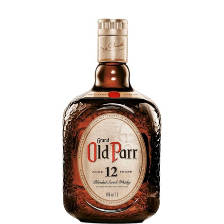 Butelka starej whisky Parr 12 Years w formacie 1-litrowym