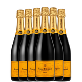 6 butelek żółtej etykiety Veuve Clicquot